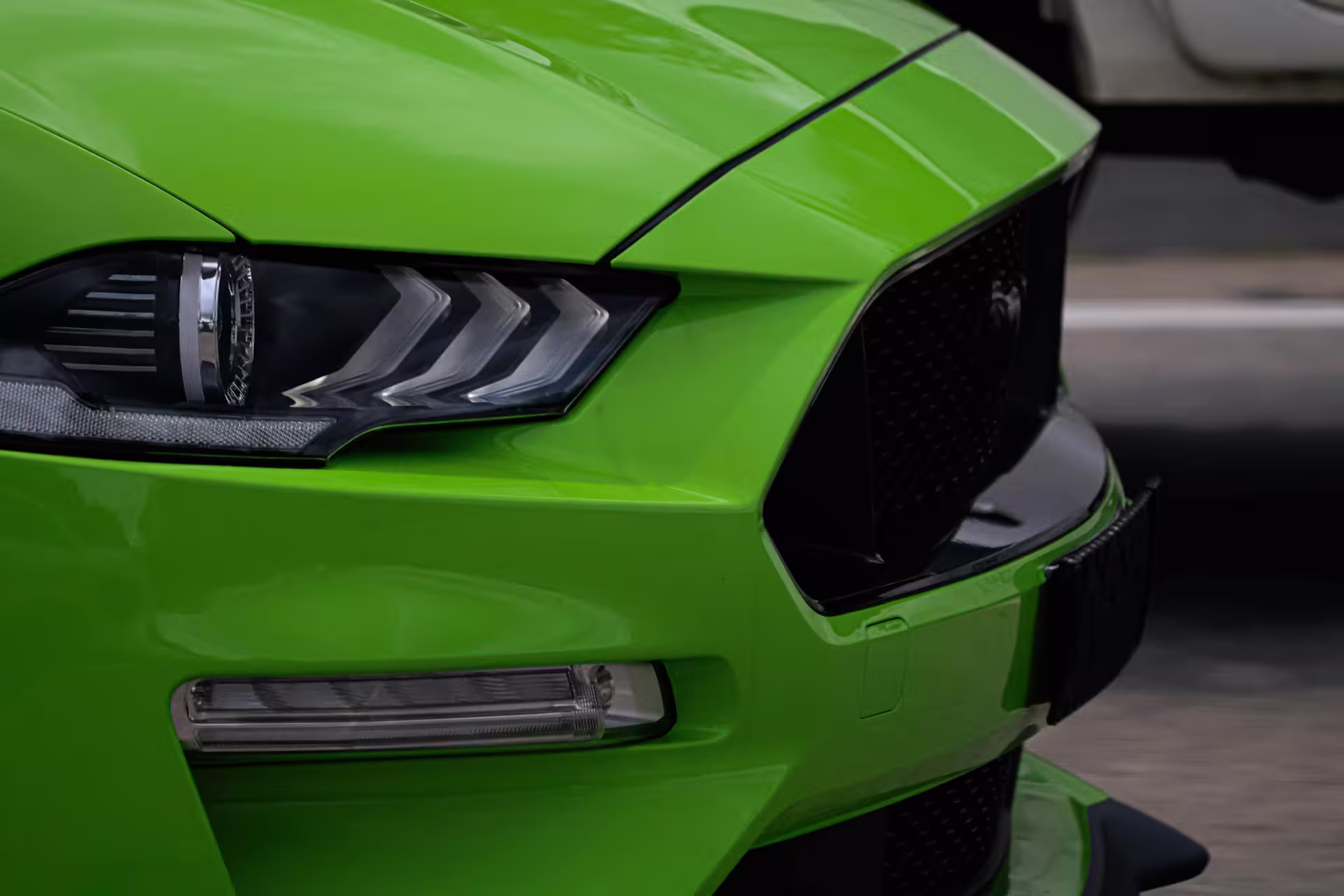 Custom car in paint booth